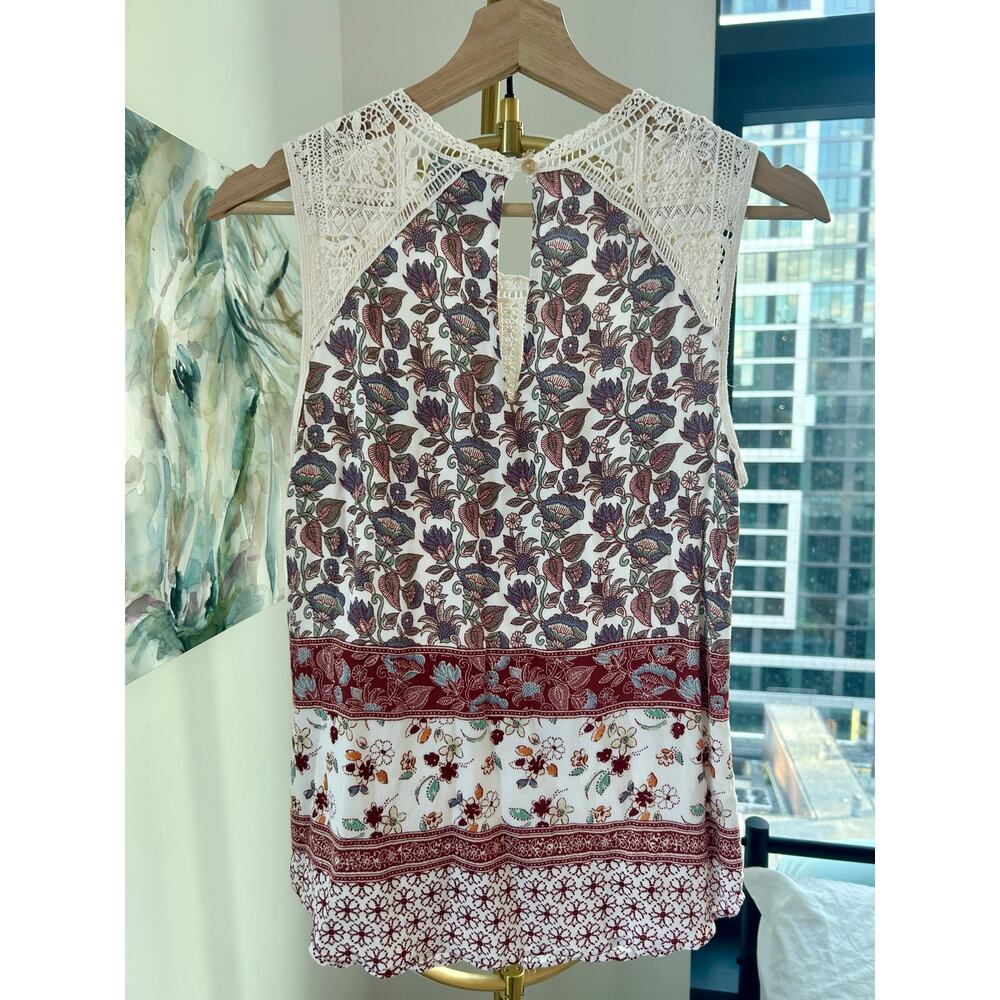 Anthropologie | Maeve | Laced Eleanor Sleeveless Blouse | Sz Small - Picture 4 of 7